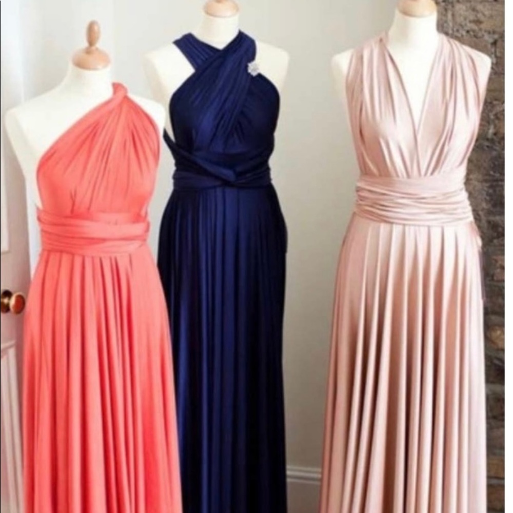 BHLDN Twobirds Ginger Convertible Maxi Dress olive green size B retail $310